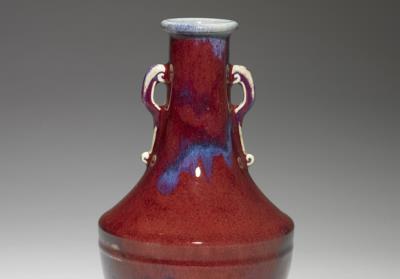 图片[2]-Vase with handles in glaze imitating Jun ware, Qing dynasty, Qianlong reign (1736-1795)-China Archive